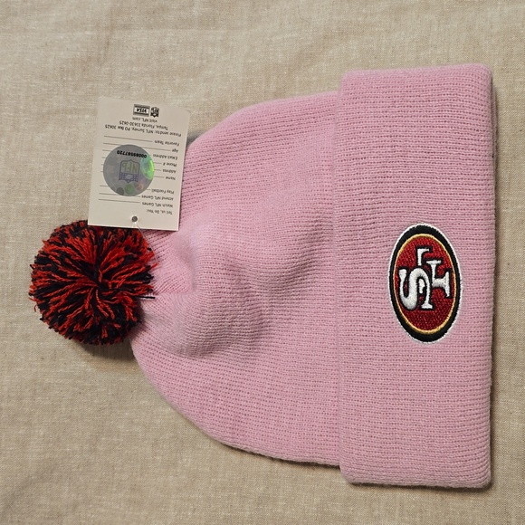 NFL San Francisco 49ers Pom Women's Beanie - Picture 1 of 4